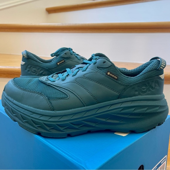 Hoka Shoes Nwt Hoka Bondi Leather Gtx Goretex Waterproof Teal